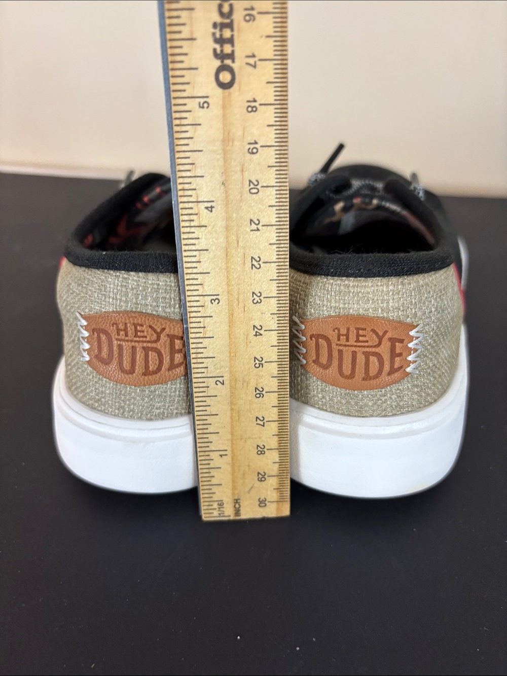 Hey Dude Cody Craft Black and Tan Canvas Slip-on Shoes Size 6 - Picture 12 of 15